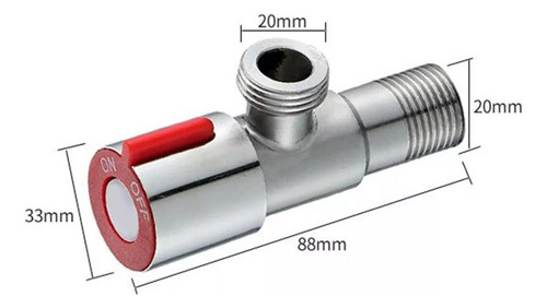 Llave Griferia Angular Acero Inoxidable He-he 1/2 X2 Un. Bof