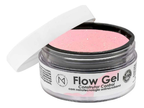 Flow Gel Para Unhas De Fibra Linha Construtor Control - 14g Cor Baby Gold