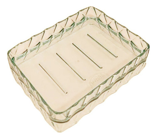 Jabonera Rectangular Acrilico Facetada Carol Baño Cocina 