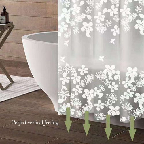 Cortina De Ducha Peva De 180 X 180 Cm Con Diseños Estampados