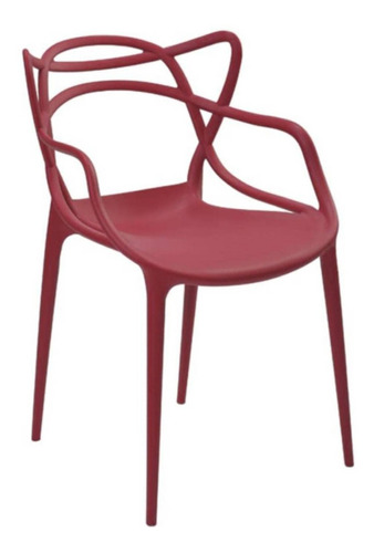 Cadeira de jantar Rivatti Allegra, estrutura de cor  cereja, 1 unidade