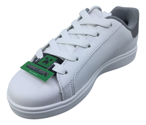 Tenis Hombre Cómodo Survival Mode Minecraft Mi5231 Blanco