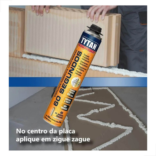 Kit Espuma Adesiva 60 Segundos Com Aplic30 E Limpador
