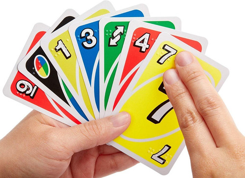 Imagen 3 de 6 de Juego De Mesa Cartas Uno Braille Discapacidad Visual Braile