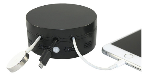 Soporte Cable Cargador Con Luz Nocturna Sensor Movimiento Ne