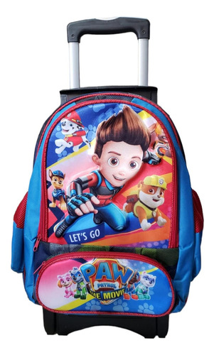 Mochila Con Ruedas Para Primaria Paw Patrol 3d (Reacondicionado)