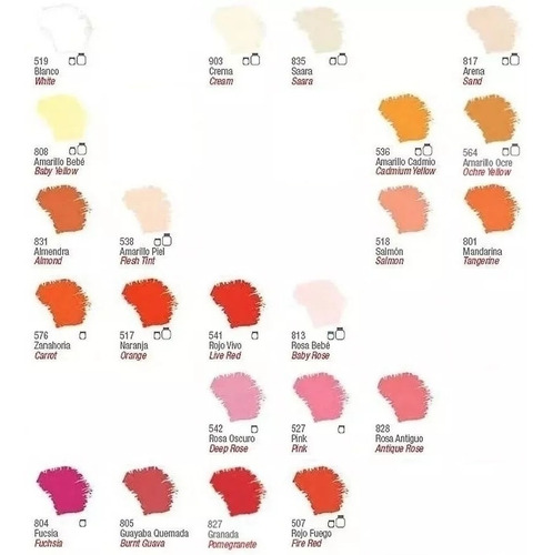 Imagen 2 de 5 de Pintura Acrílica Acrilex 60ml Pack De 6 Unidades