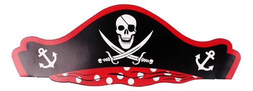 Sombrero De Papel Con Temática Pirata, 24 Unidades, Accesori