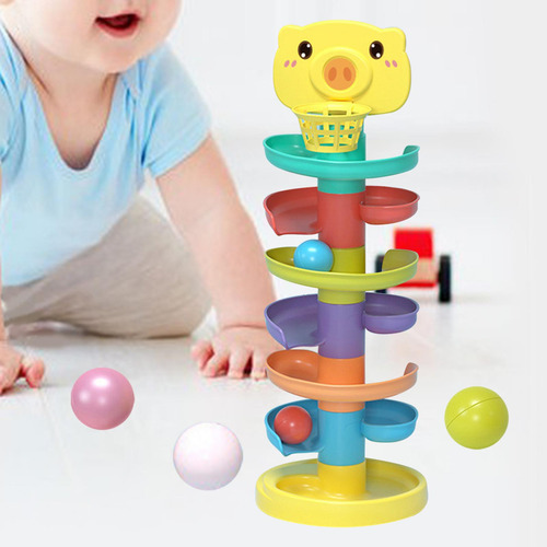 Brinquedo De Pista De Rolamento Bola Ir Rampa 7 Nível