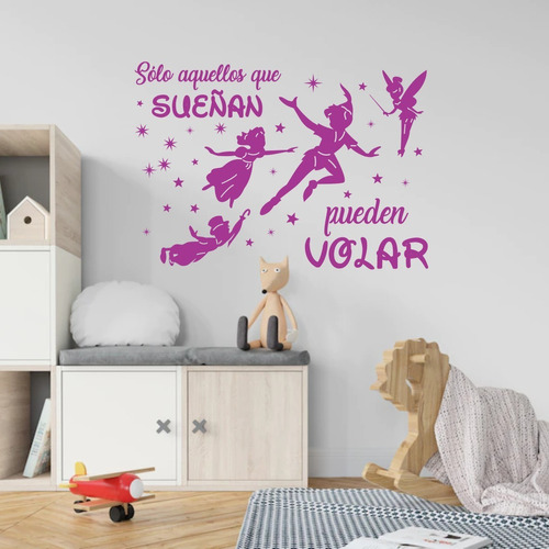 Vinil Infantil Decorativo Peter Pan Frase