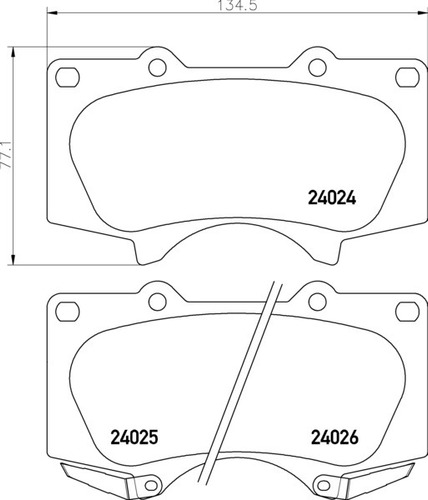 Pastilla De Freno Mintex Toyota Land Cruiser Prado 3.0 D