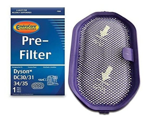 Envirocare Prima De Vacío Limpiador Reemplazo Pre-filtro Par