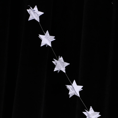 4xvintage News Paper 3d Stars Garland Bunting Banner