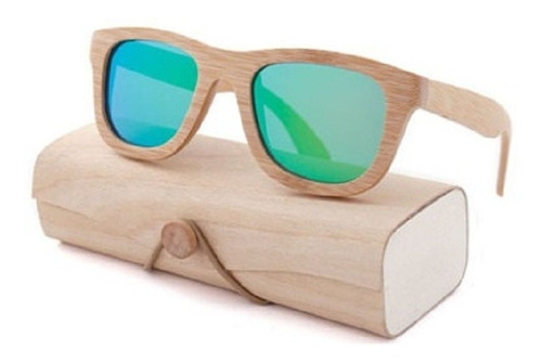 Gafas De Bamboo, Madera, Para El Sol, Con Estuche