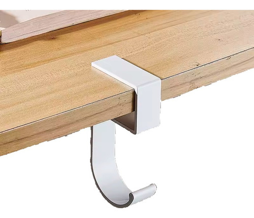 Gancho Sencillo Para Accesorios Escritorio Mesa Apertura 3cm Blanco