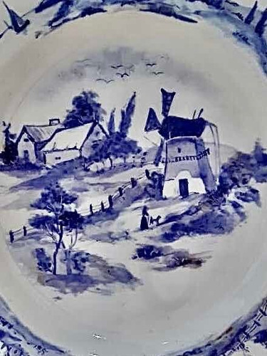 Antiguo Plato De Loza Royal Delf Holland