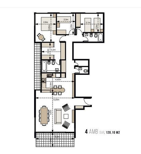 Imagen 9 de 22 de Departamento En Venta- 4 Ambientes- Zona Ituzaingo Norte- Financiacion Directa- Cochera Opcional