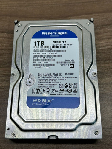 Disco Duro 1tb Western Digital Blue 3.5 Sata Wd10ezex