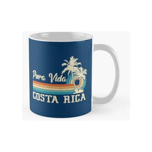 Taza Pura Vida Costa Rica Camisa Retro Playa Vacaciones Cami