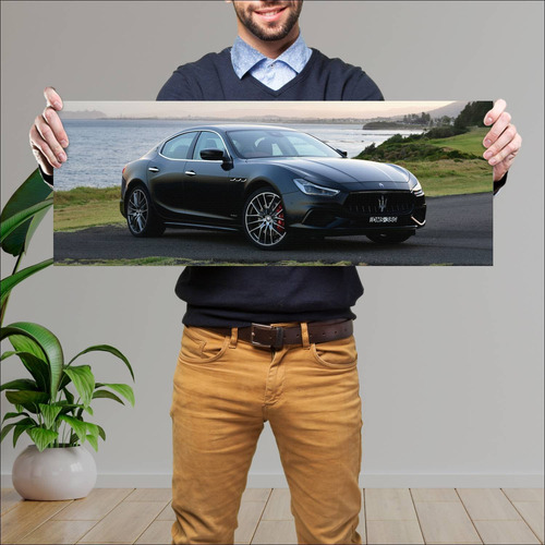 Cuadro 30x80cm Auto 2018 Maserati Ghibli Granspo 284