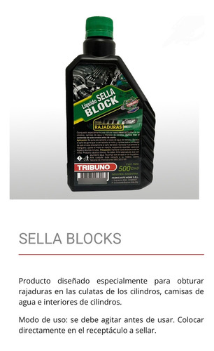 Líquido Sella Grietas Block De Motores Para Rajaduras 500ml