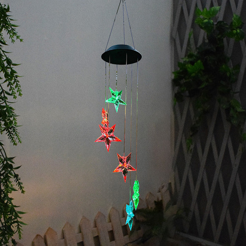 Nuevo Timbre De Viento Solar Con Luces Led, Estrellas Y Luna