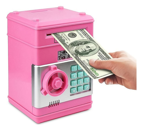 Alcancía Genérica Number Bank Rosa Plástico Abs Rosa