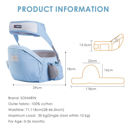 Portabebé Asiento De Caderaportador Bebé Ergonómico Taburete