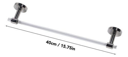 Toallero De Baño Barra Acrílica Montada En La Pared 40 Cm