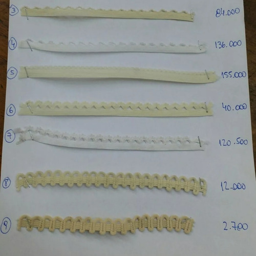 Rollos De Elastico C/puntilla, Ideal Lenceria Y Breteles !
