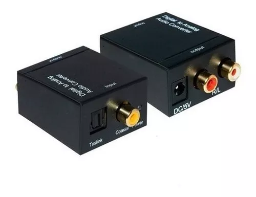 Conversor Audio Digital A Rca + Cable Optico Digital 1 Mts - $ 9.600