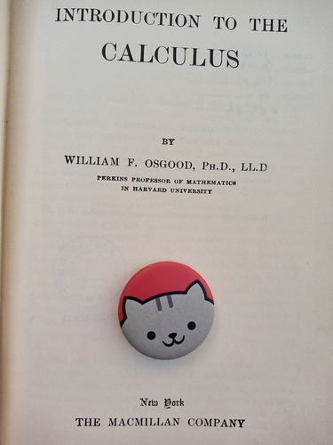 Libro Introduction To The Calculus Osgood, William F. 115k2