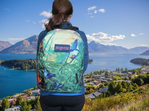 Mochila Jansport High Stakes Leisure Travel Adventure Nature estampada en color con diseño de tela estampado
