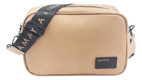 Bandolera Amayra Dos Divisiones Amplia Cómoda Color Camel 22752