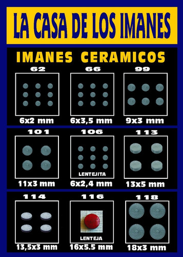 Iman Ceramico 25x3 Mm - 500 Un. - Artesanías - Manualidades