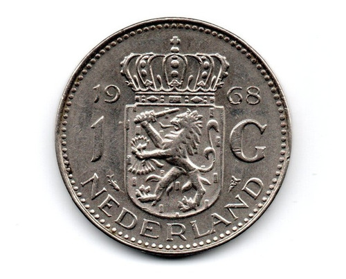 Holanda Moneda 1 Gulden 1968 Km#184a Reina Juliana