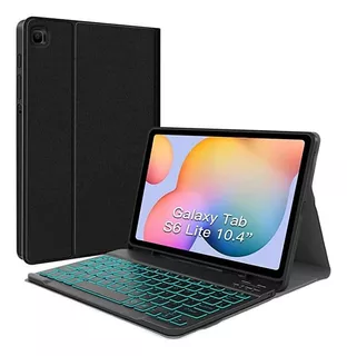 Funda Con Teclado Para Samsung-galaxy-tab S6 Lite 10.4 Negr