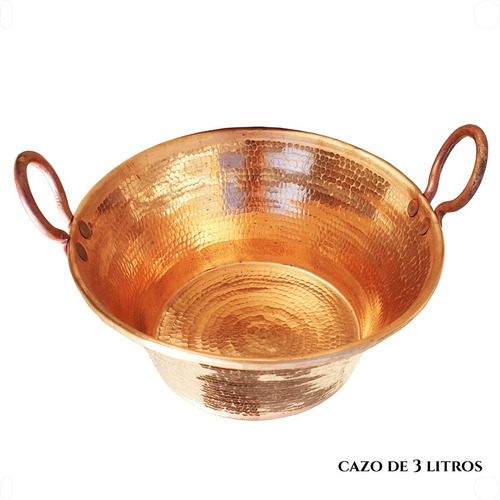 Imagen 2 de 4 de Cazo De Cobre De 3 Litros - Caso De Cobre Para Carnitas