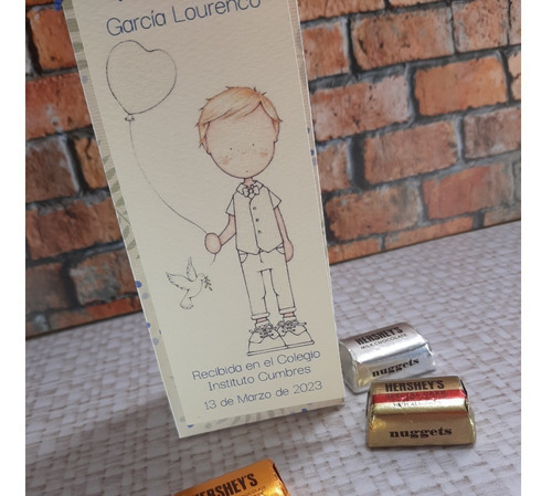 Caja Con Tarjeta De Recuerdo Primera Comunión Niño/niña