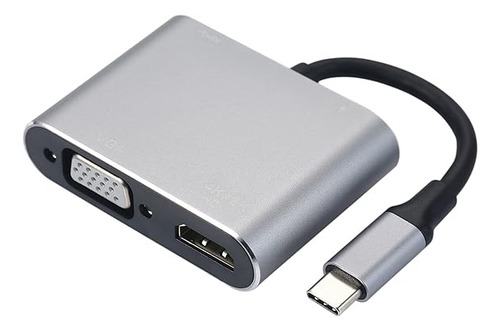 Adaptador Usb Tipo C 4 En 1 A Vga Hd Usb Tipo C Multipuerto