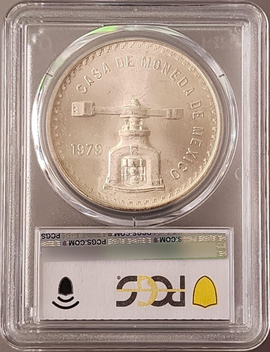 Onza De Plata Troy 1979 Certificada Por Pcgs Ms65 Alto Grado