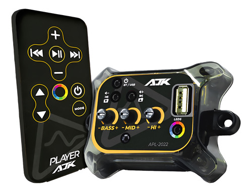 Mini Player Bluetooth Mp3 Usb Caixa Bob Trio Paredao Rca Ajk