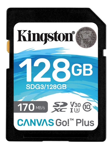 Memoria Sd Kingston Canvasgoplus 128gb Uhs-i C10 U3 V30 170m