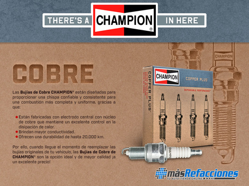 Kit 4 Bujías Encendido Copper Plus Tj L4 2.4l 2003 Champion