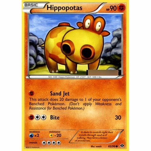 Hippopotas - Pokémon Físico Comum 65/99 - Pokemon Card Game