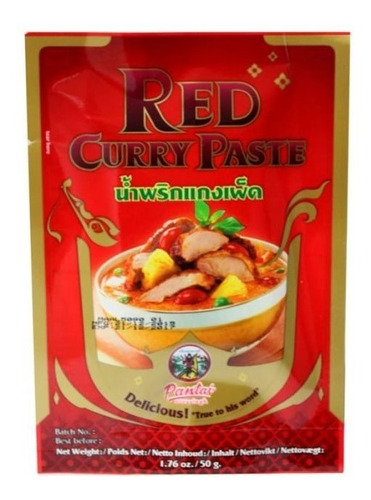 Curry Vermelho Tailandes Em Pasta Natural Paste Pantai 50g