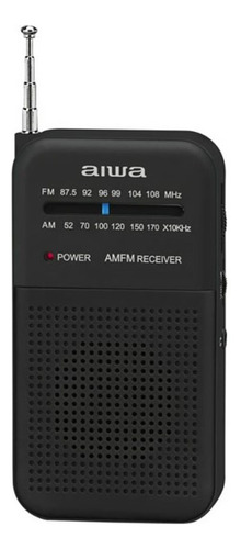 Rádio Portátil Bolso Aiwa Am Fm 2pilhas Aaa 0.3w Preto Rural
