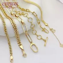 Chuhan-pulsera De Cadena De Oro Macizo De 18k Para Mujer, Jo