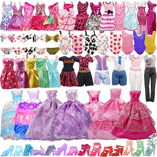 50 Piezas De Ropa Y Accesorios Para Muñecas