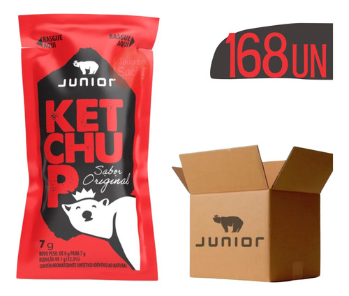 Ketchup Em Sachê Junior 8g Catchup Individual 182 Un
